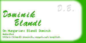 dominik blandl business card